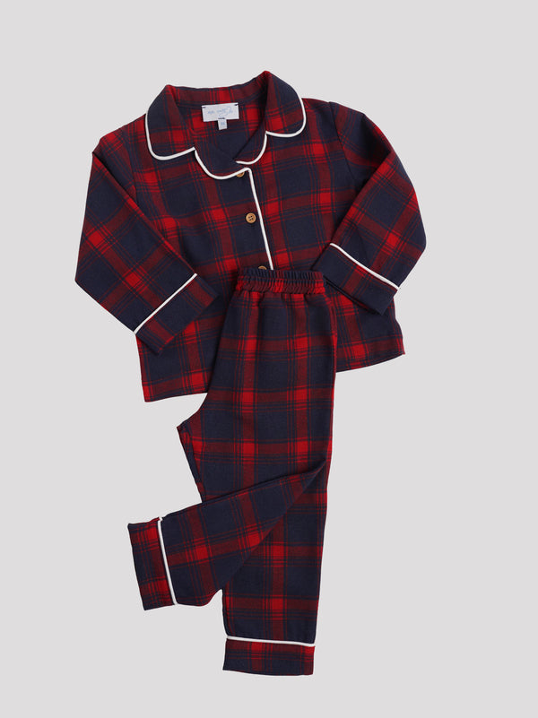 PIJAMA CUADROS ROJOS NIÑA