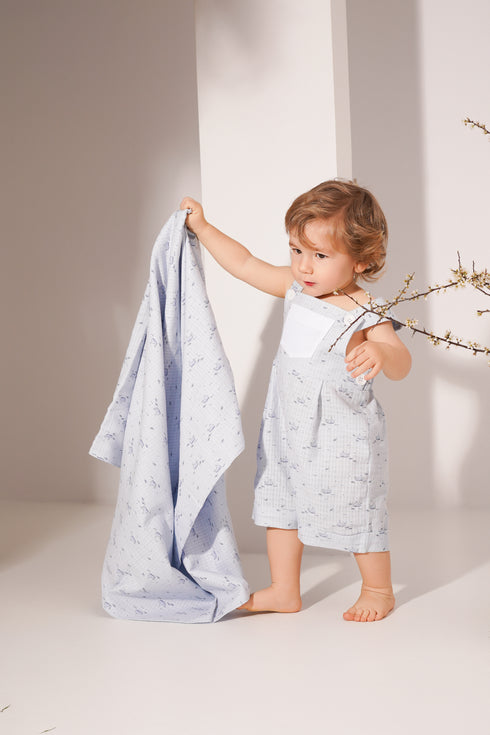 Paturica din muselina cu balene