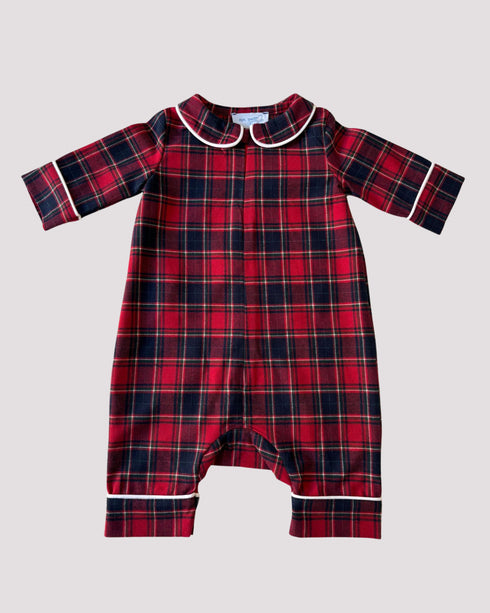 PIJAMA OVERALL UNISEX CAROURI ROSII