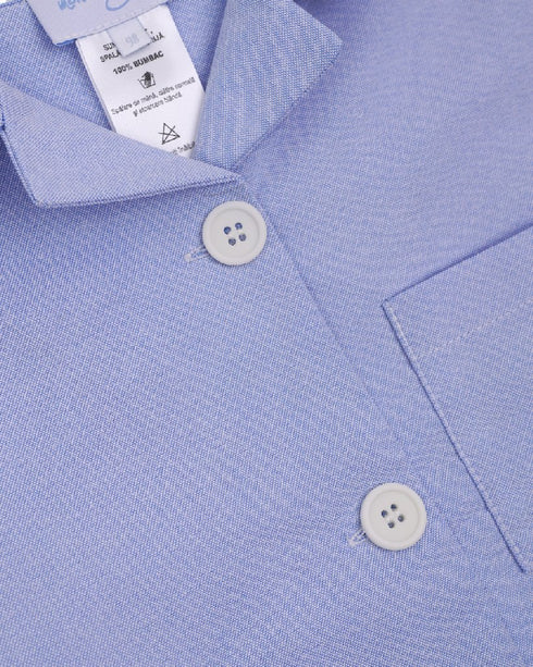 Compleu elegant din bumbac albastru