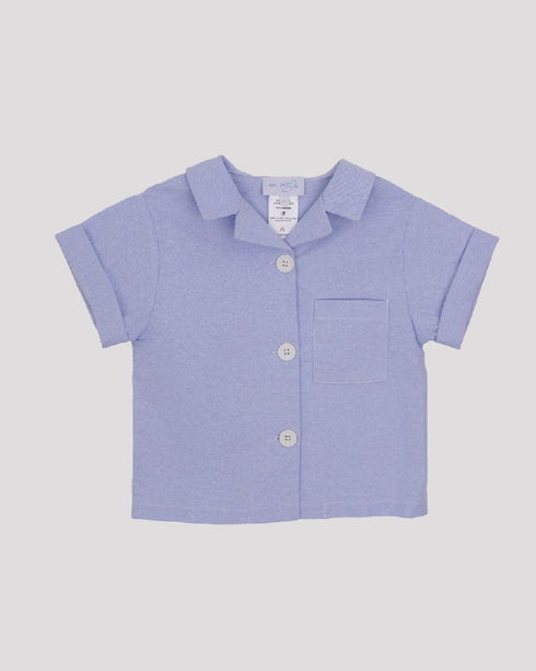 Compleu elegant din bumbac albastru