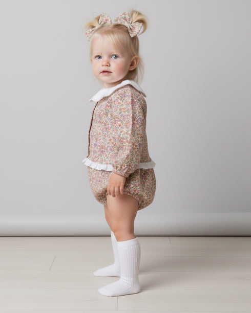 Body cu flori si guler cret