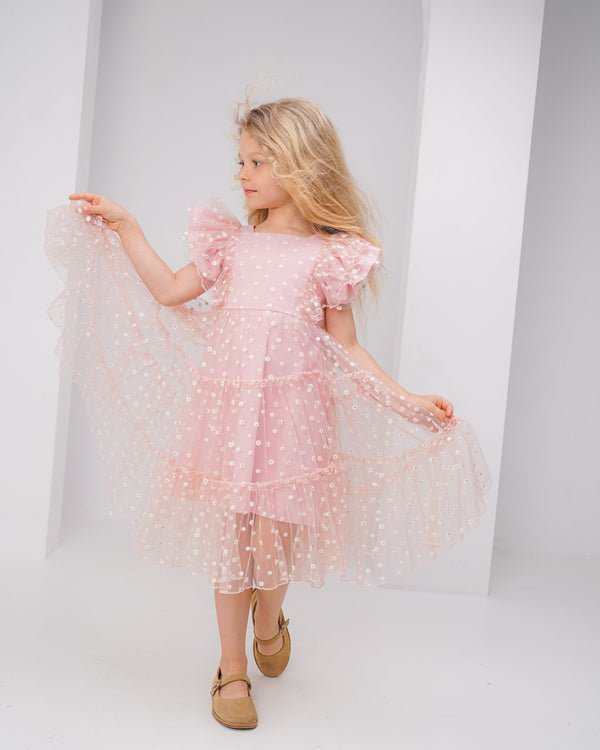 Rochie florala din tulle