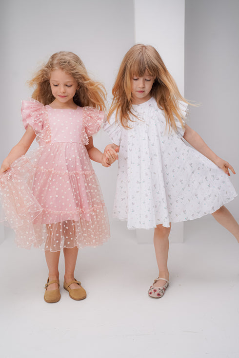 Rochie florala din tulle