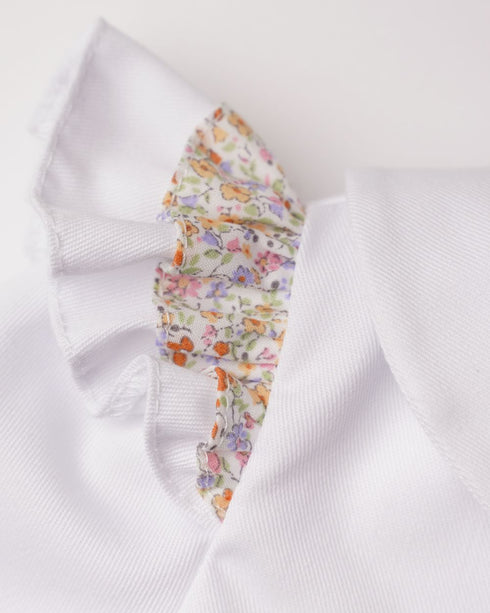 Jacheta din denim cu volane