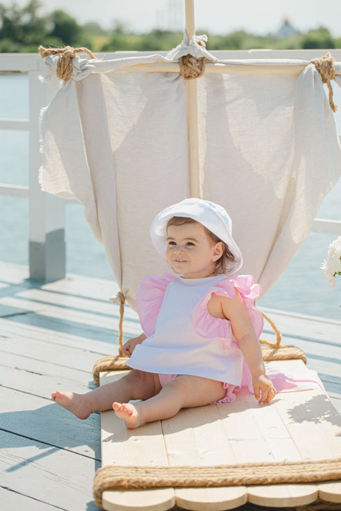 Palarie din bumbac alb