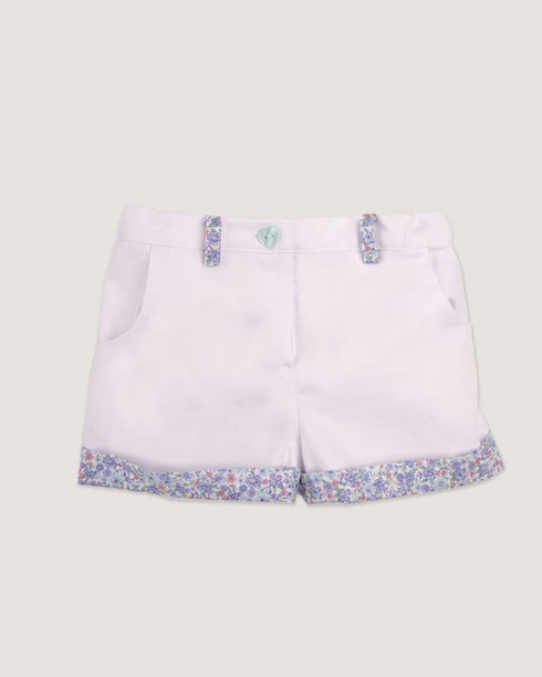 PANTALONI SCURTI DENIM CU IMPRIMEU FLORAL
