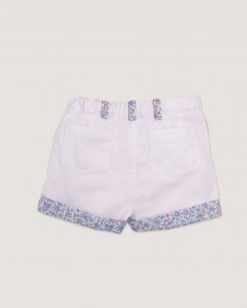 PANTALONI SCURTI DENIM CU IMPRIMEU FLORAL