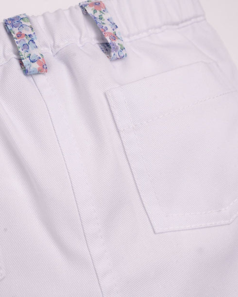 PANTALONI SCURTI DENIM CU IMPRIMEU FLORAL