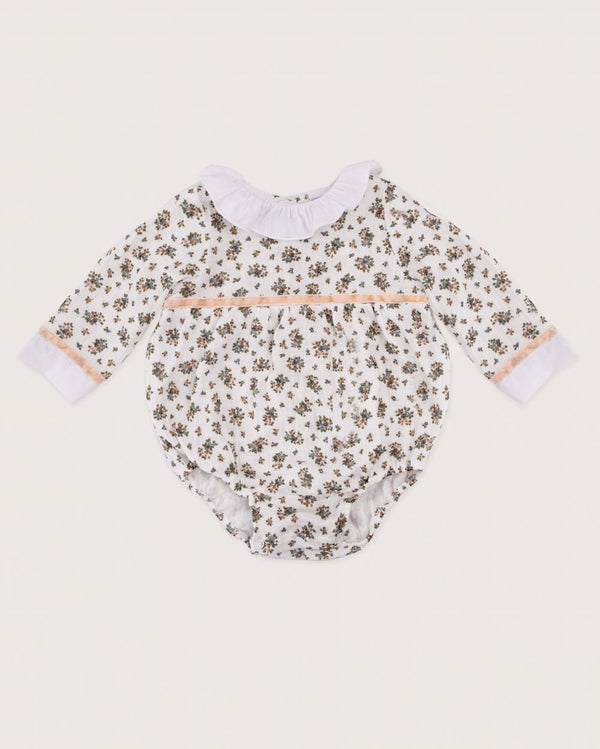 MUSLIN ROMPER WITH FLOWERS