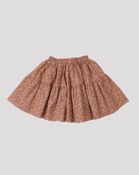 Fusta maro evazata cu flori