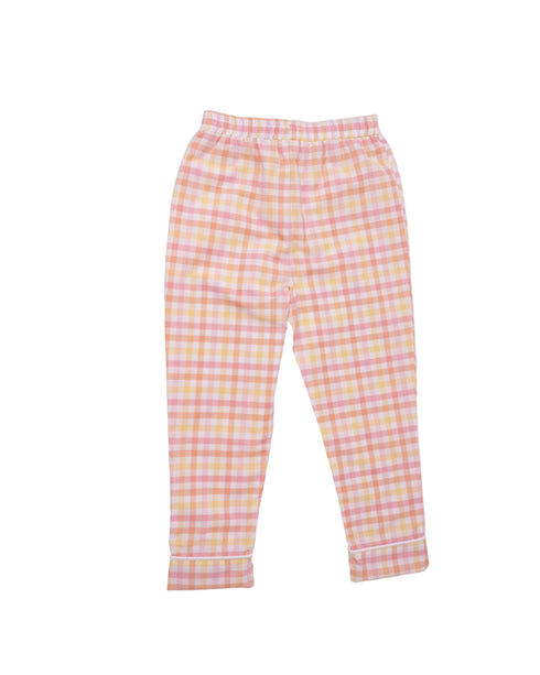 Pijama carouri galbene