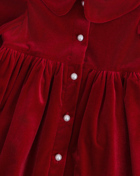 Rochie catifea rosie Clara