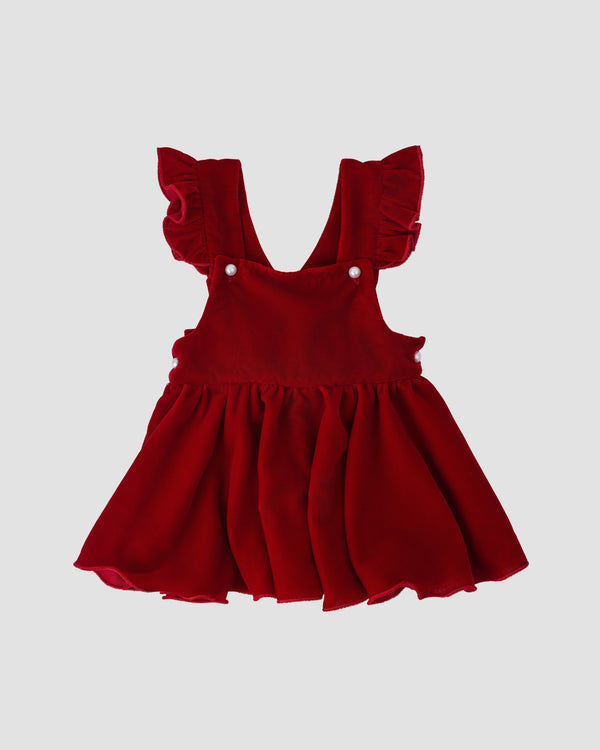 Sarafan catifea rosie si funda la spate Lia