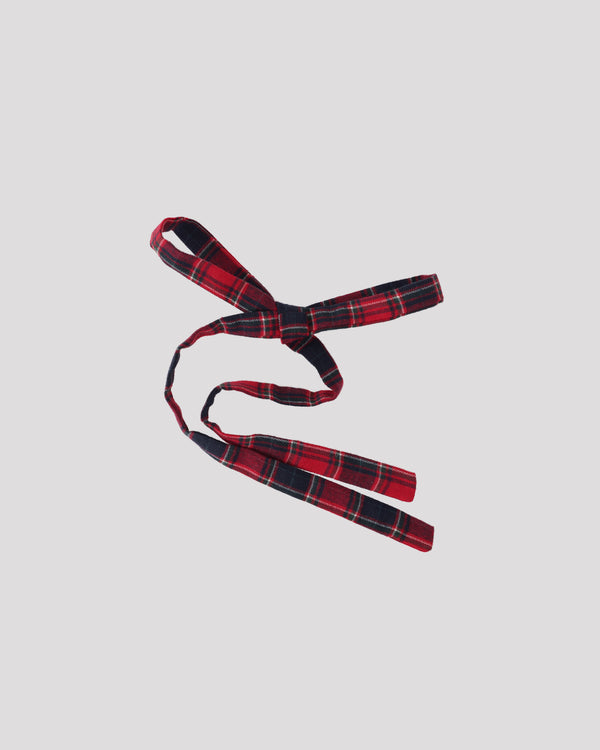 Panglica/papion din tartan rosu