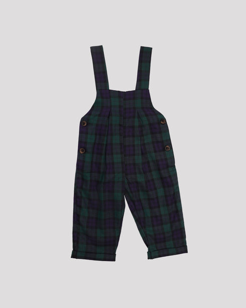 Salopeta din tartan verde Louis