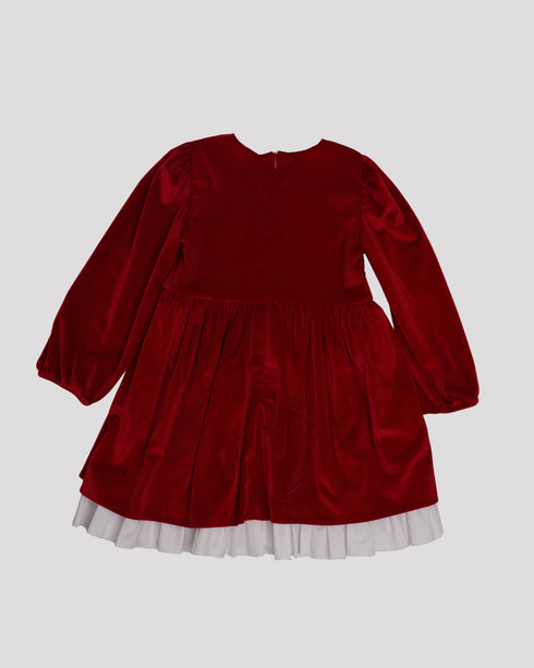 Rochie catifea rosie Iris