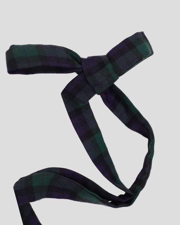 Panglica/papion din tartan verde