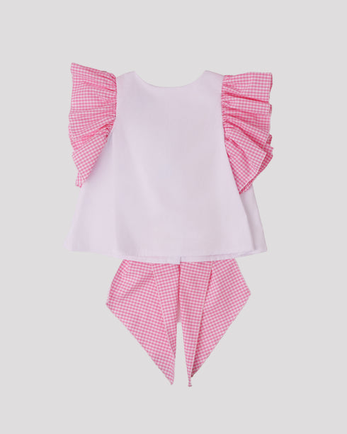 Bluza Jellyfish roz cu patratele