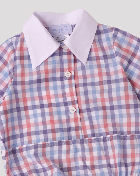 Body carouri albastre si guler alb