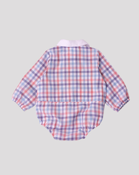 Body carouri albastre si guler alb