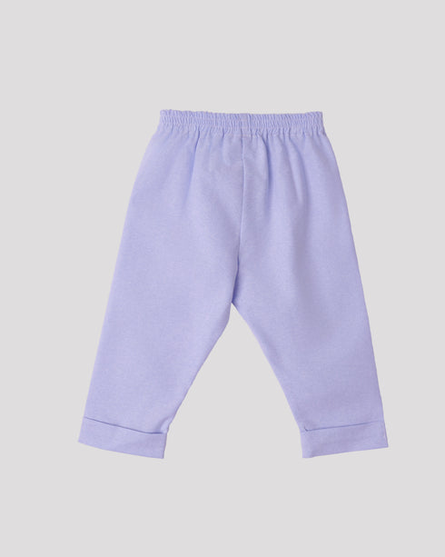 Pantaloni din bumbac captusiti baby blue