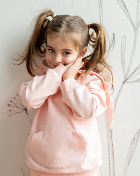 Hanorac iepure jerse roz