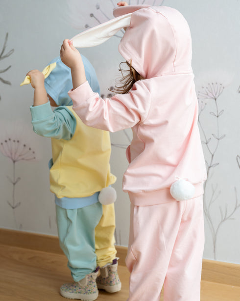 Hanorac iepure jerse roz