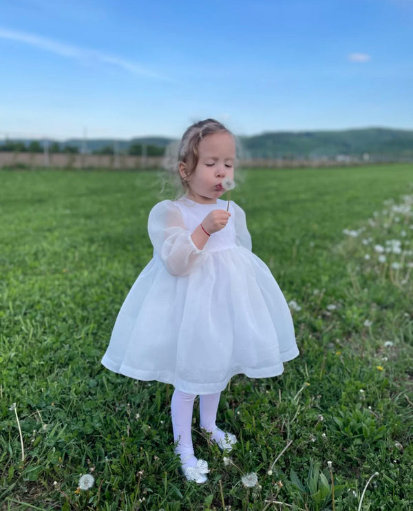 Rochie din organza cu funda oversize