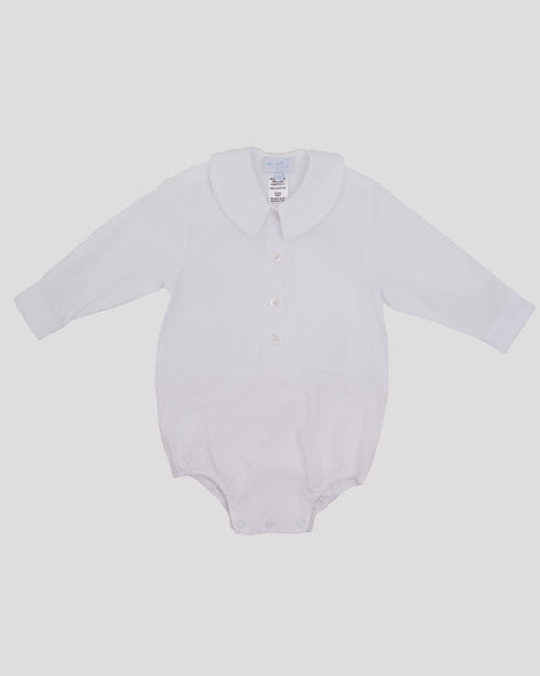 Body alb cu guler rotund