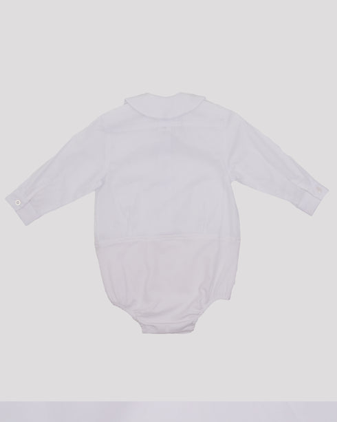 Body alb cu guler rotund