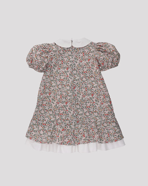 Rochie cu fundite si guler rotund