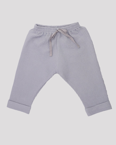 Pantaloni waffle din bumbac