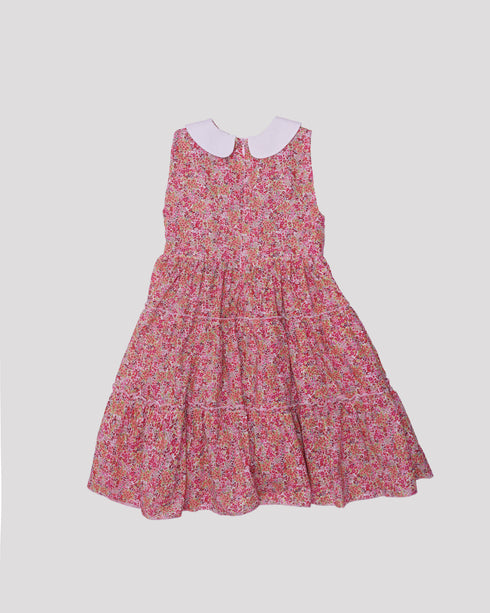 Rochie cu volane si guler alb