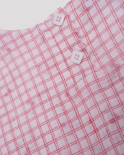 Compleu muselina cu buzunar pe piept