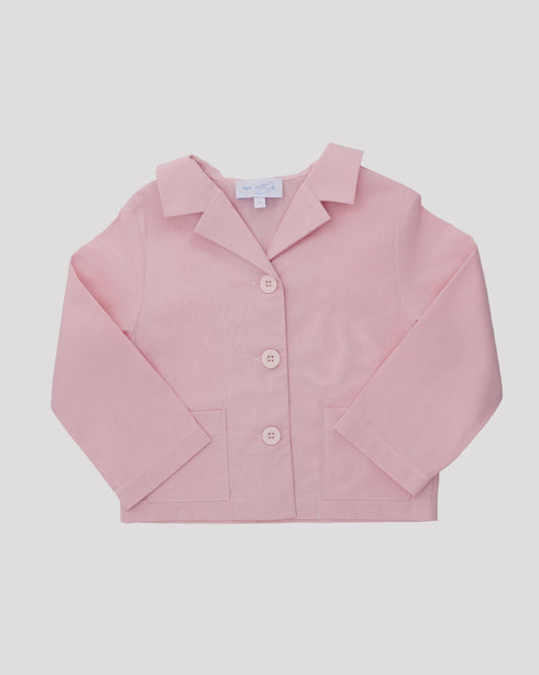 Camasa tip sacou roz din bumbac