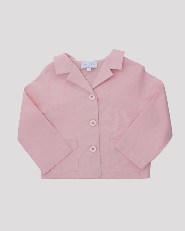 Camasa tip sacou roz din bumbac