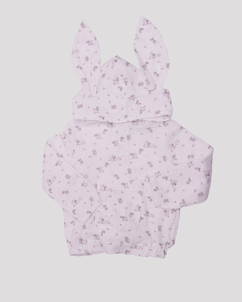 Compleu roz cu urechi de iepure