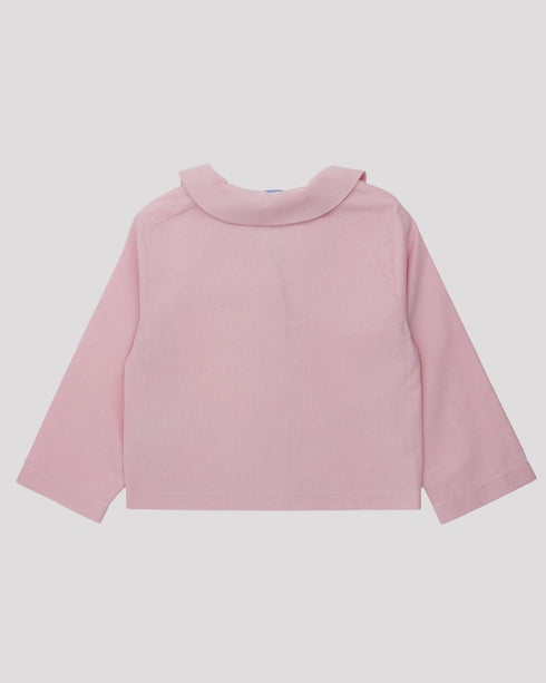 Camasa tip sacou roz din bumbac