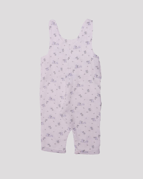 Salopeta cu iepurasi blue din muselina