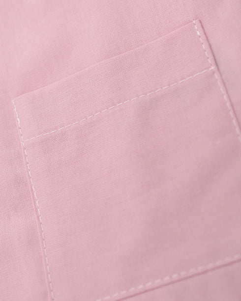 Camasa tip sacou roz din bumbac