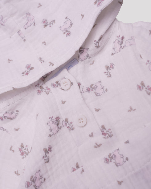 Compleu roz cu urechi de iepure