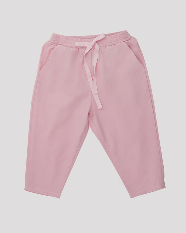 Pantaloni roz din bumbac