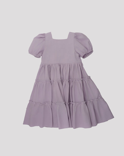 Rochie lila cu volane