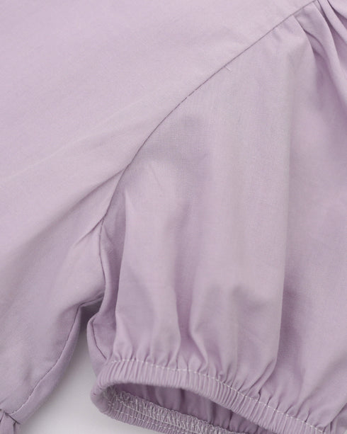 Rochie lila cu volane