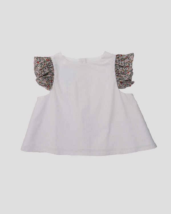 Bluza cu volane florale