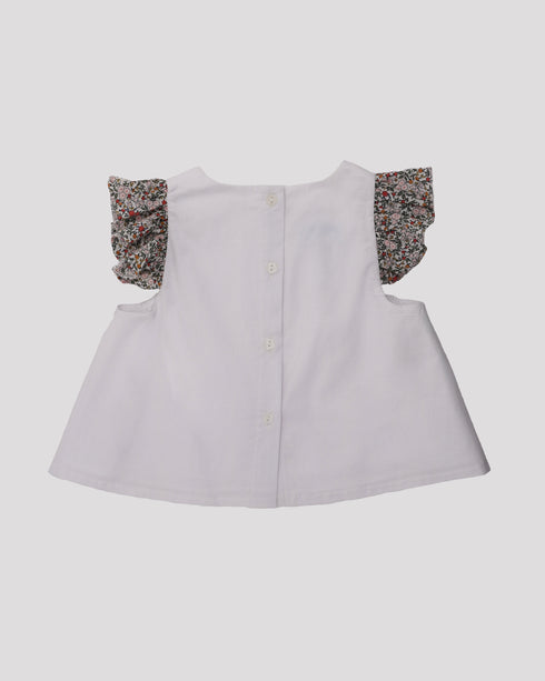 Bluza cu volane florale