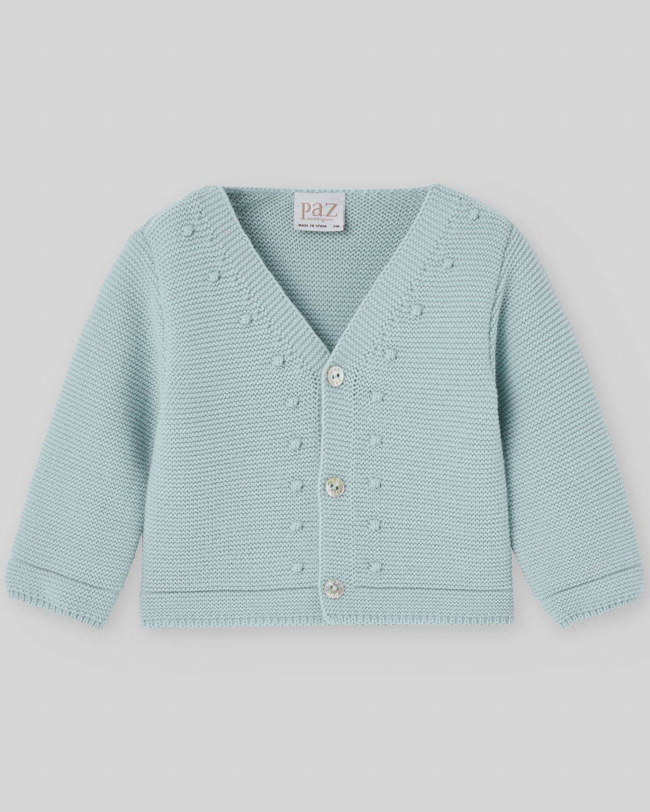 Cardigan 100% lana din tricot albastru