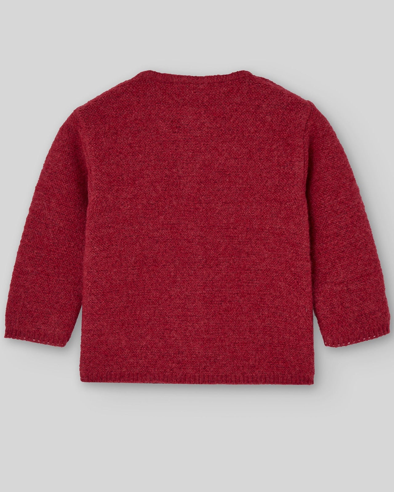 Cardigan rosu din lana cu nasturi