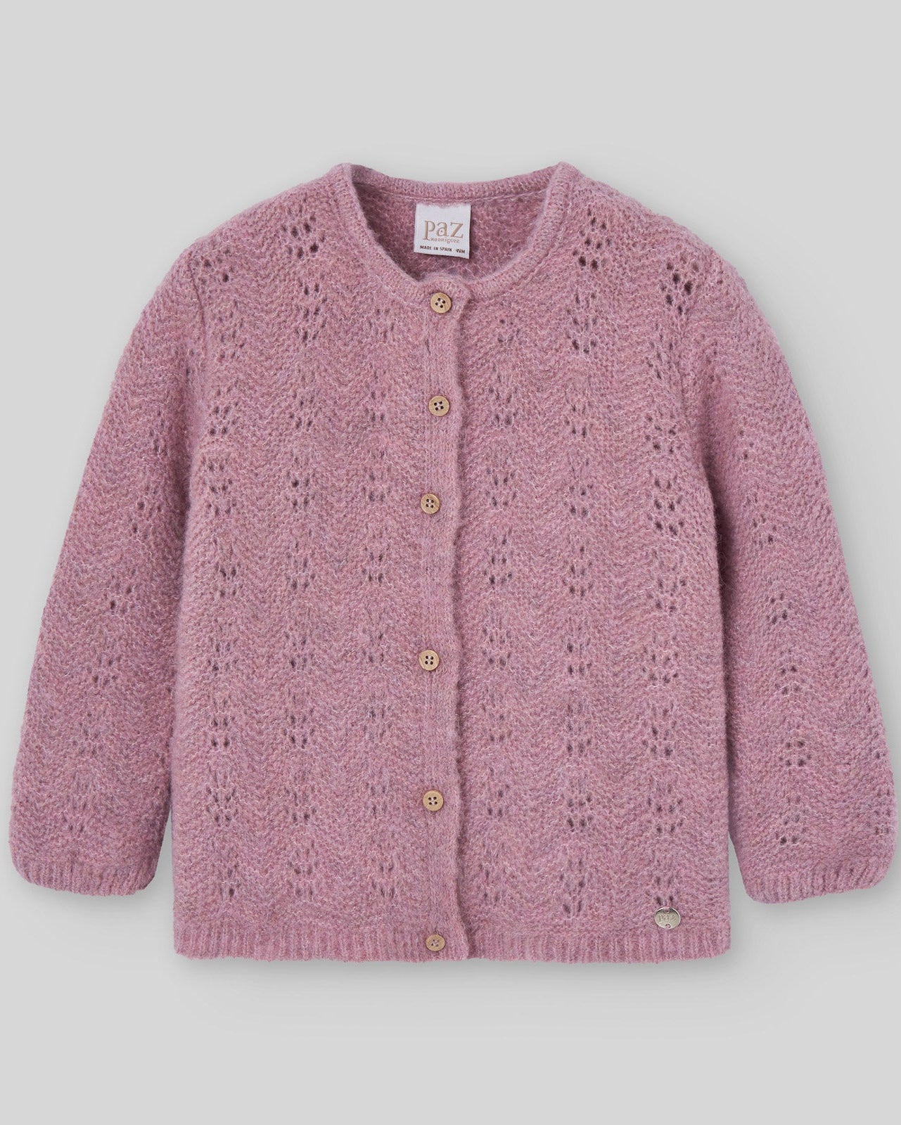 Cardigan tricotat din bumbac moale lila